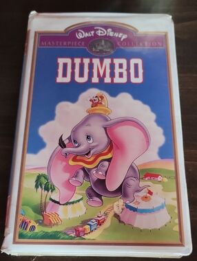 Disney Dumbo VHS with Pink & Purple Elephant Artwork